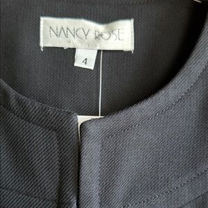 Nancy Rose Performance Black Jacket with Brown Faux Fur Trim